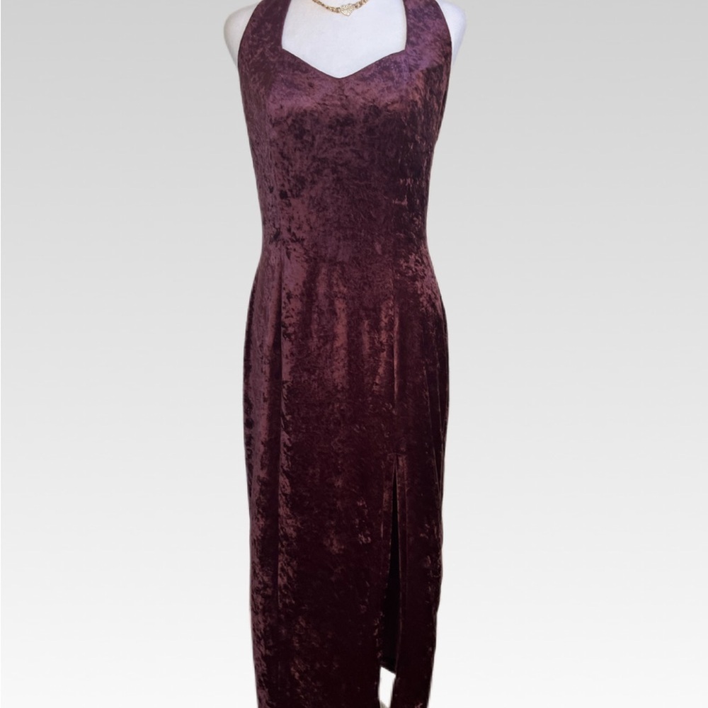 All that Jazz Velvet Dress in Deep Burgundy size M